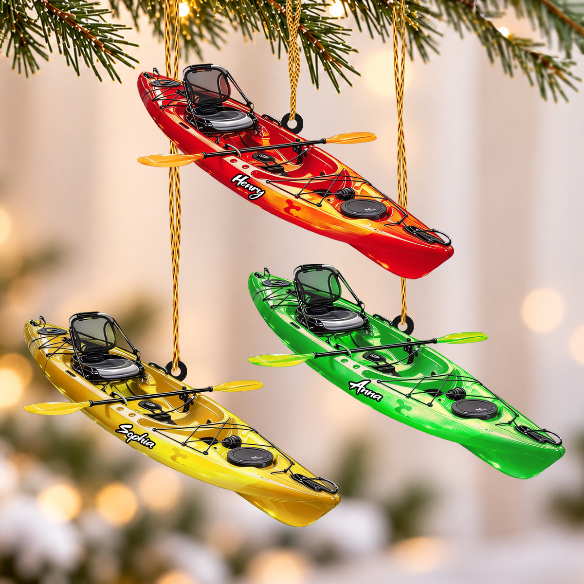 Kayak Adventure - Personalized Acrylic Ornament-Myprintsy