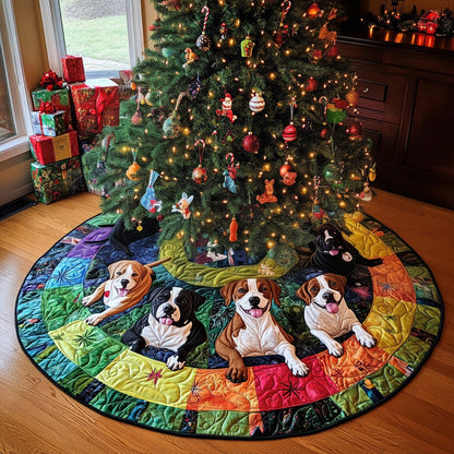Kindred Pitbull Spirits Quilted Christmas Tree Skirt VTQ-Myprintsy