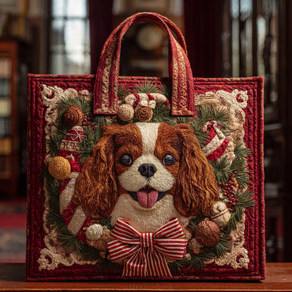 King Charles Celebration Quilted Tote Bag VTQ-Myprintsy