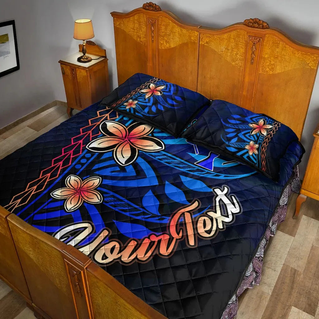 Kosrae Custom Personalised Quilt Bed Set - Vintage Tribal Mountain-Myprintsy