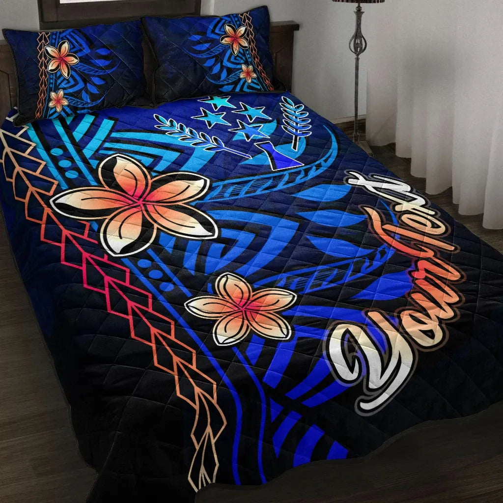Kosrae Custom Personalised Quilt Bed Set - Vintage Tribal Mountain-Myprintsy