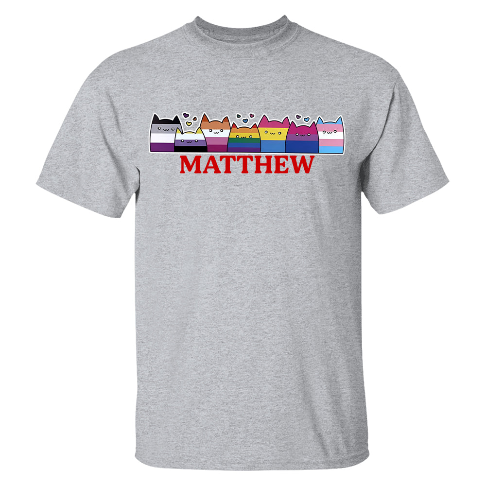 LGBTQ+ Pride Cat Parade - Personalized Shirt-Myprintsy