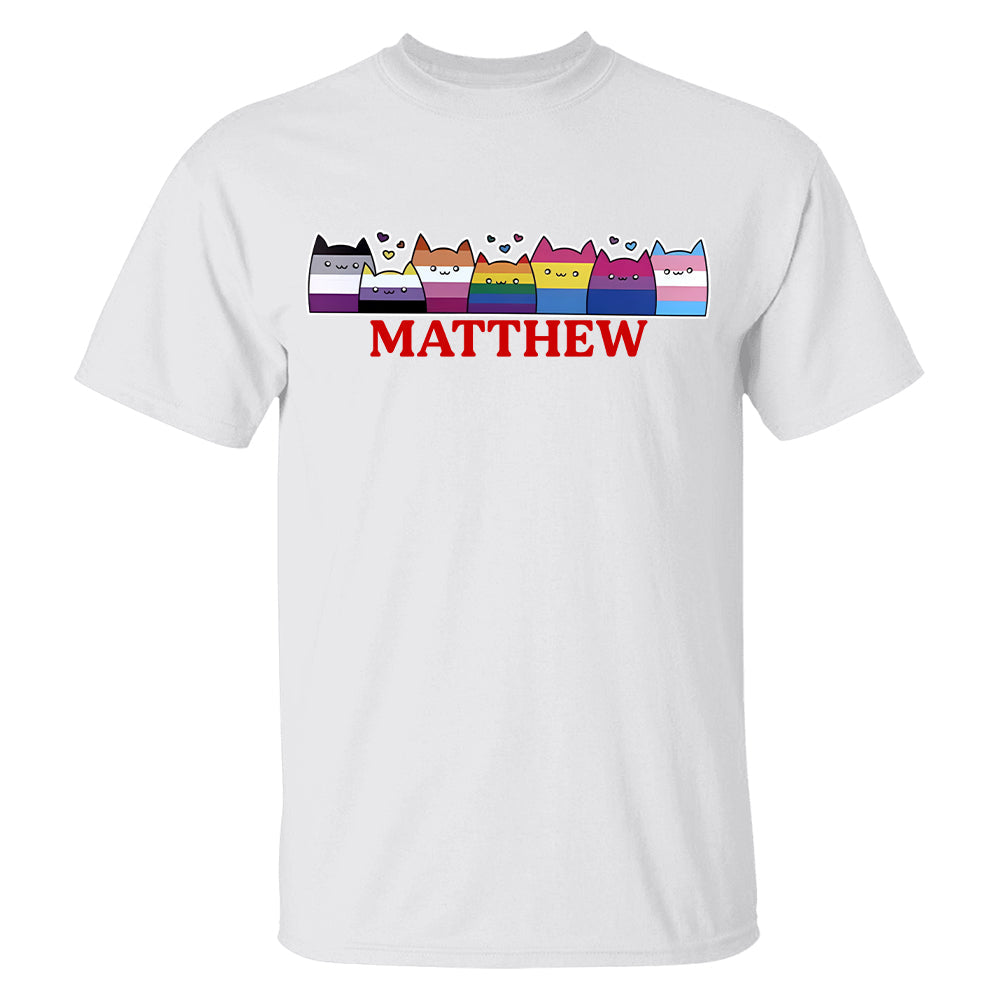 LGBTQ+ Pride Cat Parade - Personalized Shirt-Myprintsy