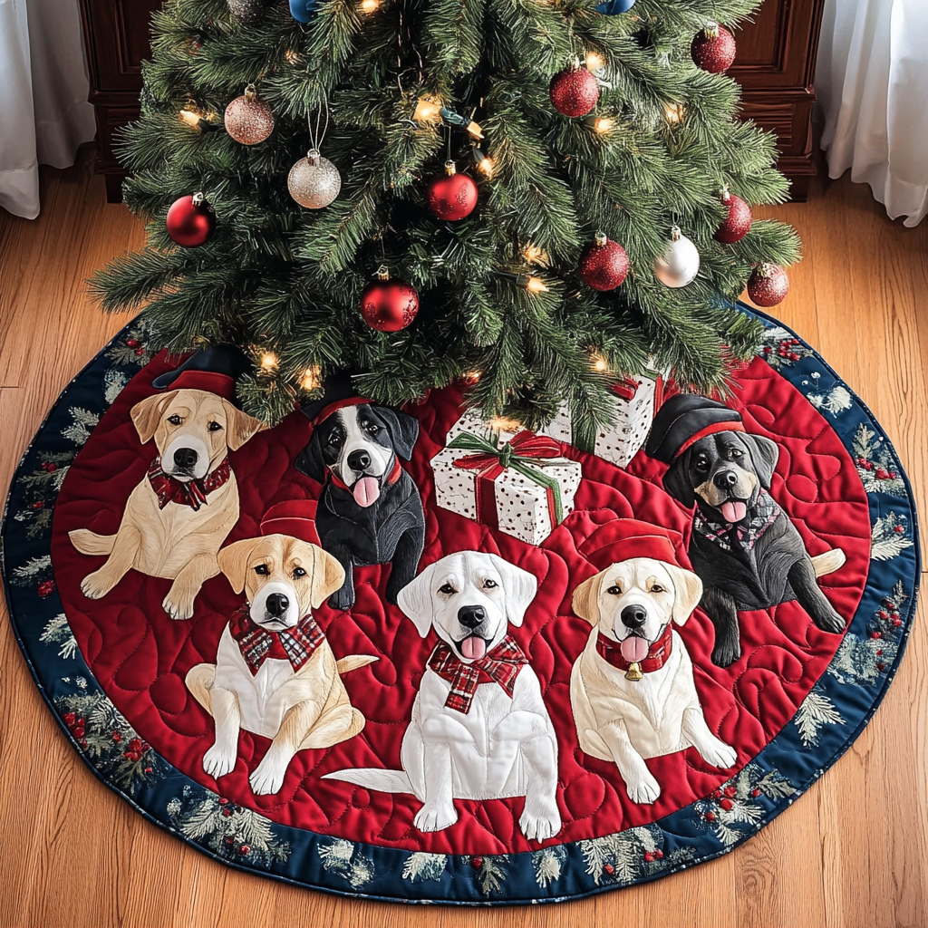 Labrado Joy Christmas Quilted Tree Skirt-Myprintsy