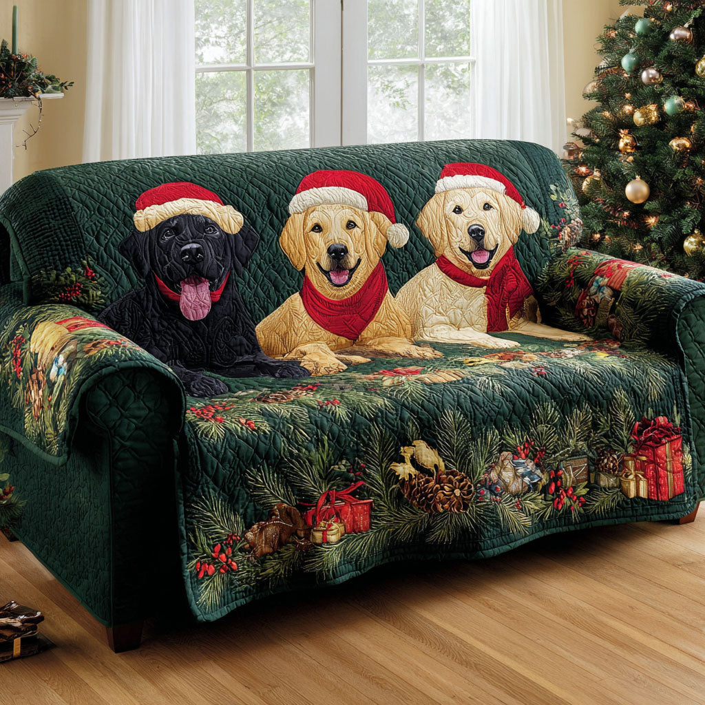 Labrador Joy Quilted Sofa Cover VTQ-Myprintsy