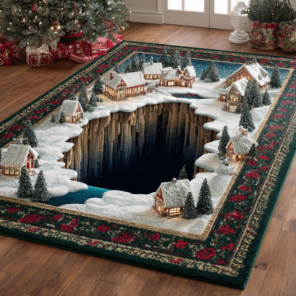 Lakeside Christmas Village Area Rug VTQ-Myprintsy