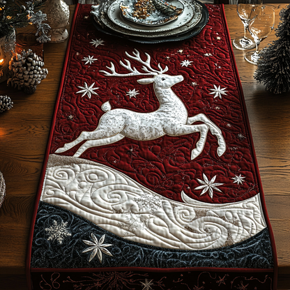 Leaping Reindeer Quilted Table Runner VTQ-Myprintsy
