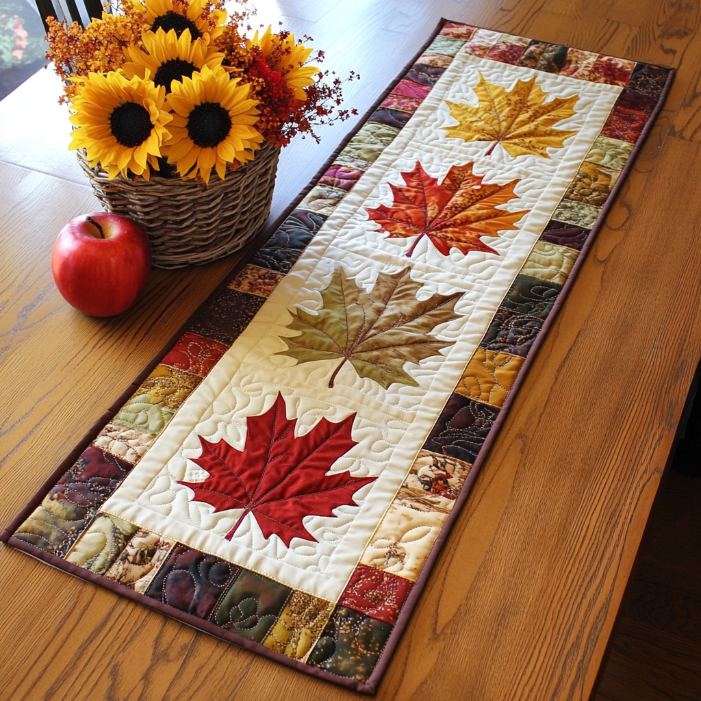 Leaves Fall Quilted Table Runner VTQ-Myprintsy