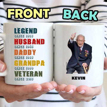Legend Husband Daddy Grandpa Veteran Custom Mug - Personalized Coffee Mug - Gift For Dad/Grandpa-Myprintsy