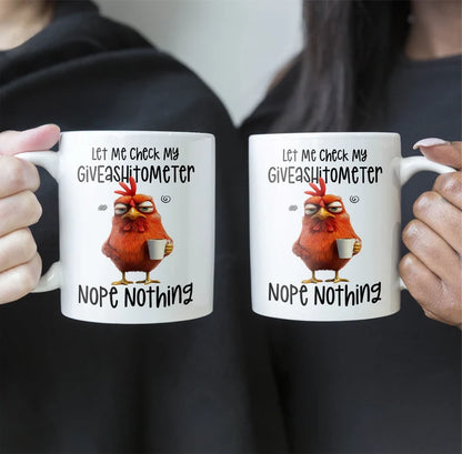 Let Me Check My Giveashitometer Nope Nothing - Personalized Funny Mug-Myprintsy