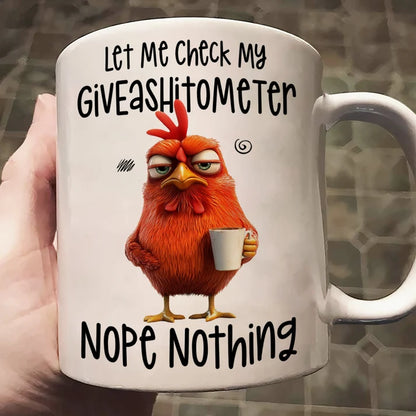 Let Me Check My Giveashitometer Nope Nothing - Personalized Funny Mug-Myprintsy