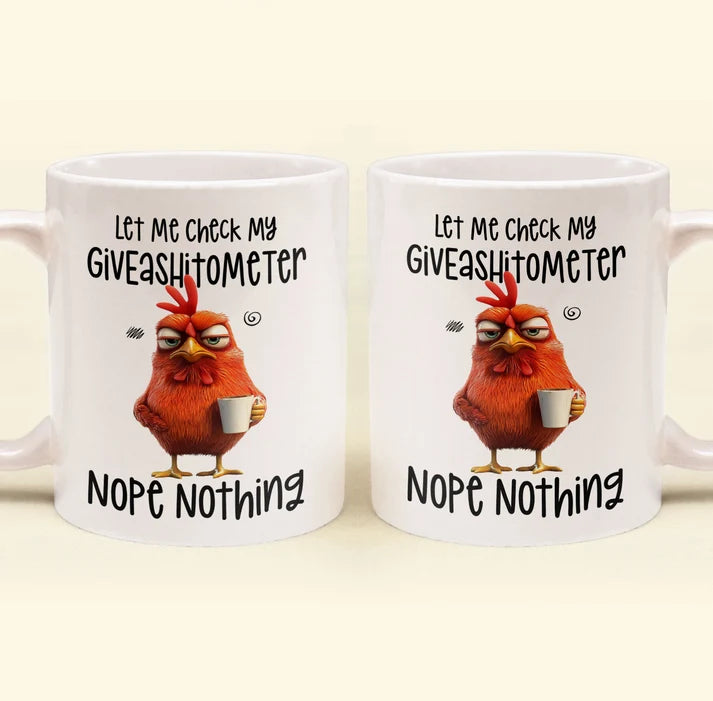 Let Me Check My Giveashitometer Nope Nothing - Personalized Funny Mug-Myprintsy