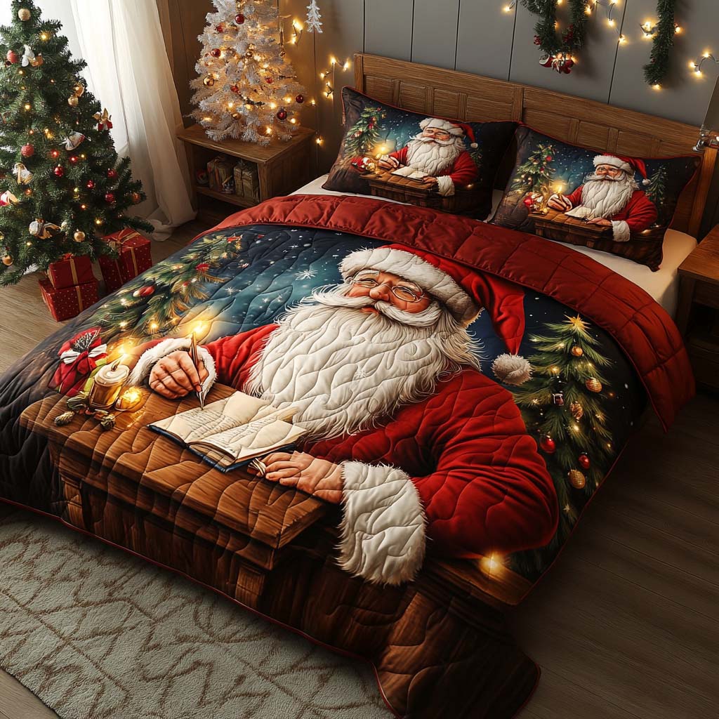 Letters from Santa -Piece Quilted Bedding Set VTQ-Myprintsy