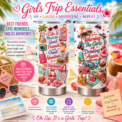 Life Is Meant For Good Friends And Great Adventures - Personalized Tumbler Cup-Myprintsy