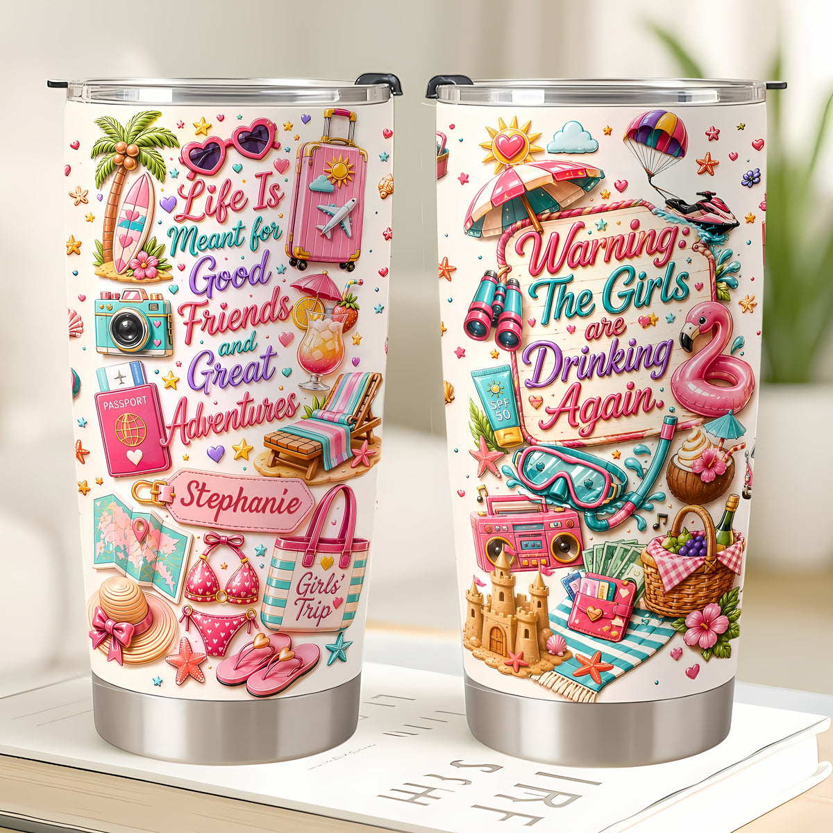 Life Is Meant For Good Friends And Great Adventures - Personalized Tumbler Cup-Myprintsy