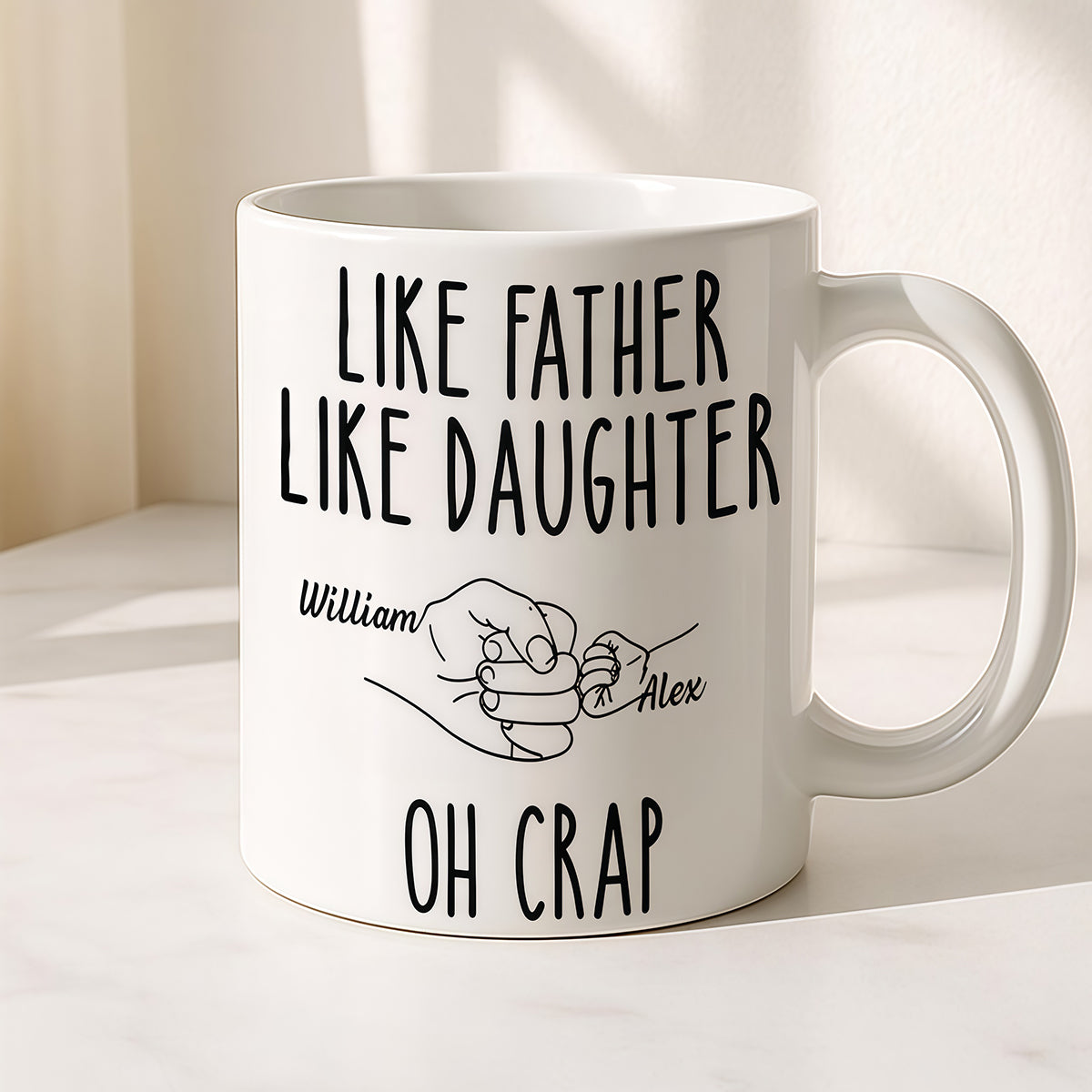 Like Father Like Daughter Custom Mug - Personalized Coffee Mug-Myprintsy