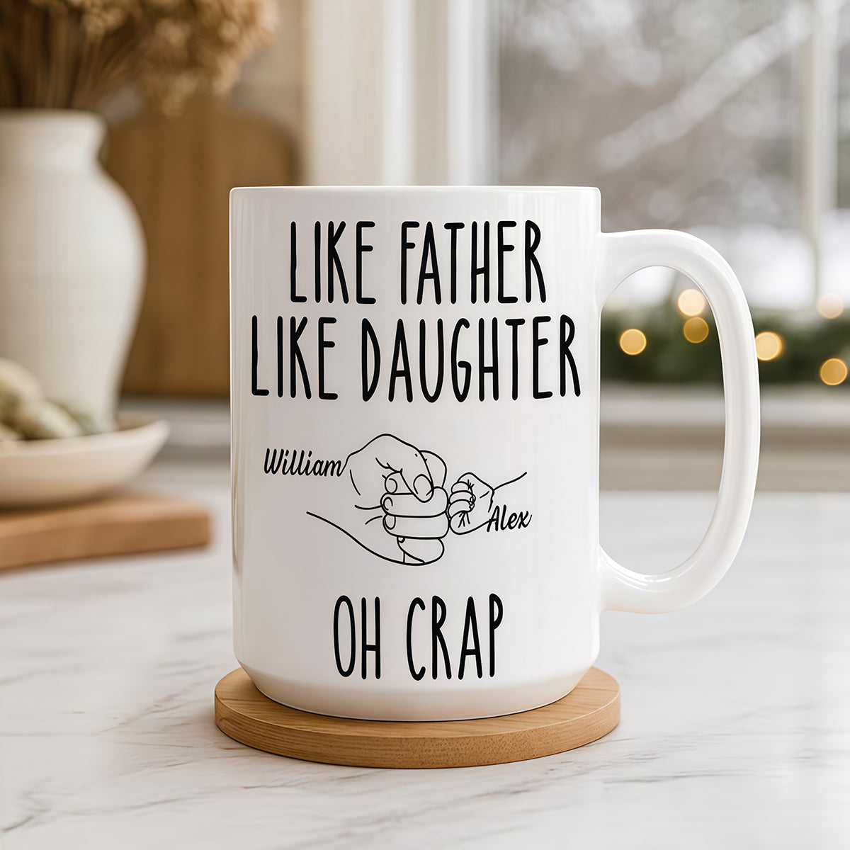 Like Father Like Daughter Custom Mug - Personalized Coffee Mug-Myprintsy