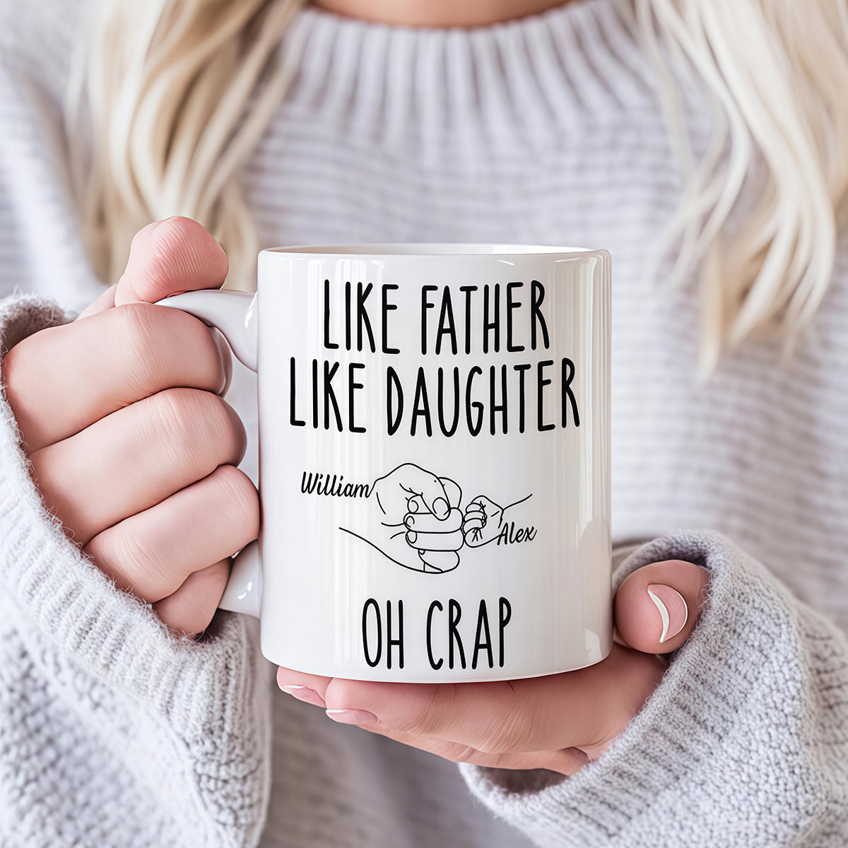 Like Father Like Daughter Custom Mug - Personalized Coffee Mug-Myprintsy