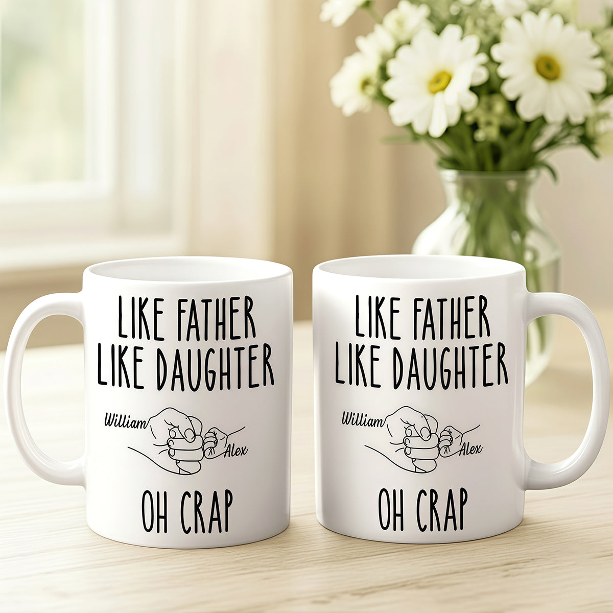 Like Father Like Daughter Custom Mug - Personalized Coffee Mug-Myprintsy