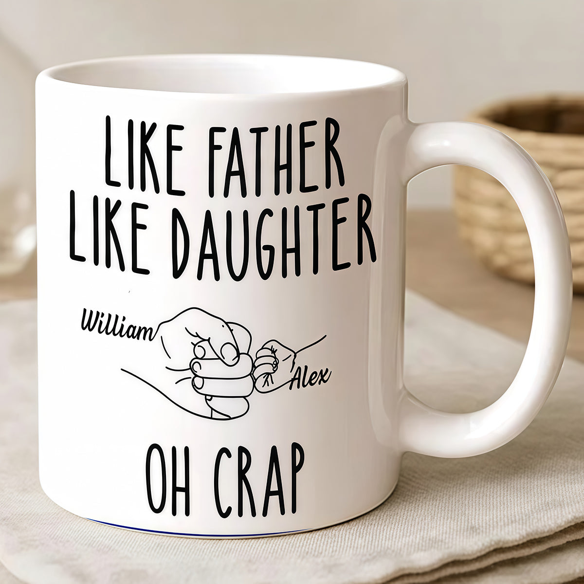 Like Father Like Daughter Custom Mug - Personalized Coffee Mug-Myprintsy