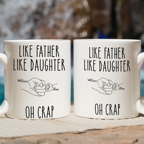Like Father Like Daughter - Personalized Coffee Mug-Myprintsy