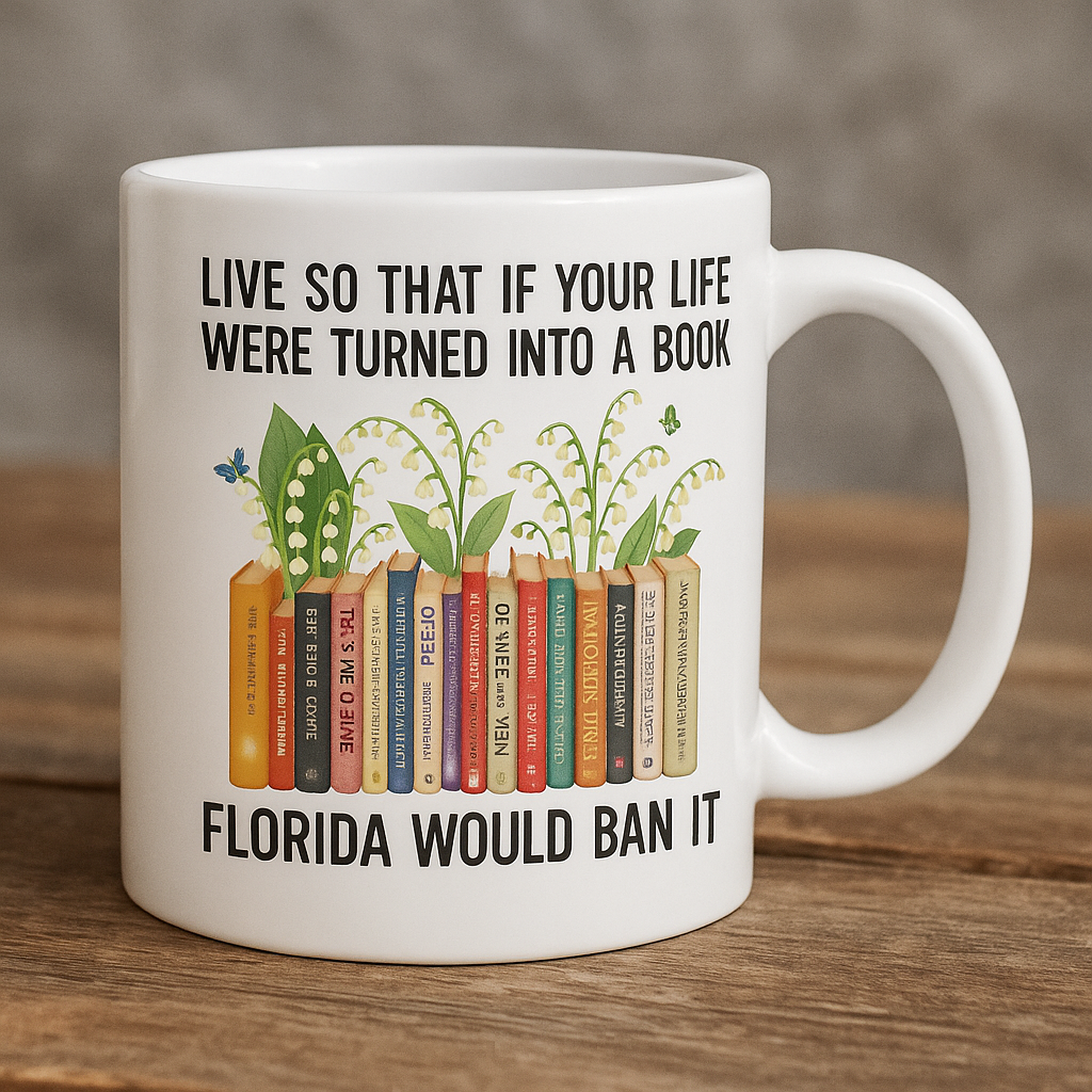 Live So That If Your Life Were Turned Into A Book, Florida Would Ban It - Ceramic Mug-Myprintsy