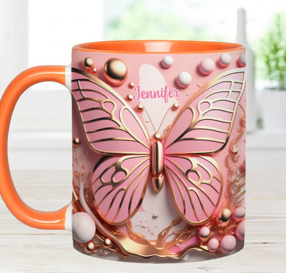 Love Butterfly - Personalized Accent Mug-Myprintsy