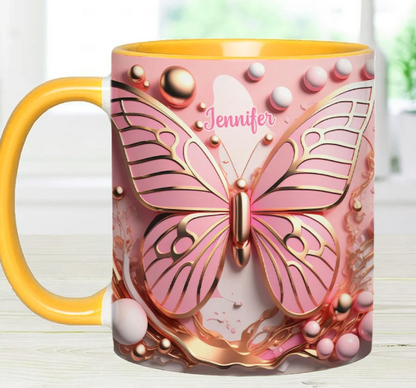 Love Butterfly - Personalized Accent Mug-Myprintsy