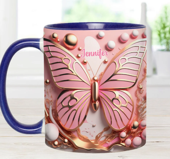 Love Butterfly - Personalized Accent Mug-Myprintsy