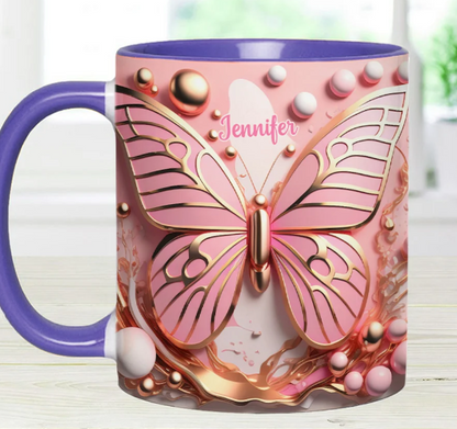 Love Butterfly - Personalized Accent Mug-Myprintsy