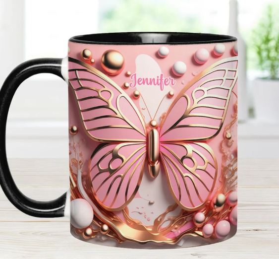 Love Butterfly - Personalized Accent Mug-Myprintsy