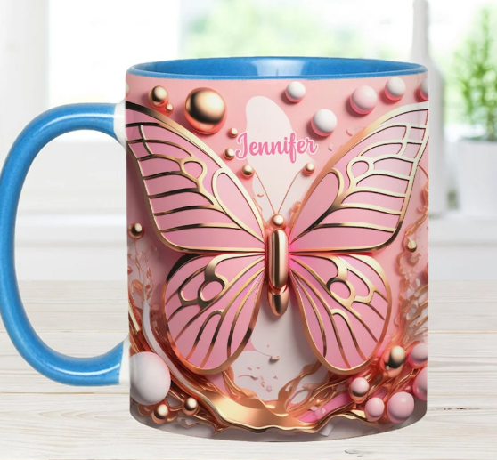 Love Butterfly - Personalized Accent Mug-Myprintsy