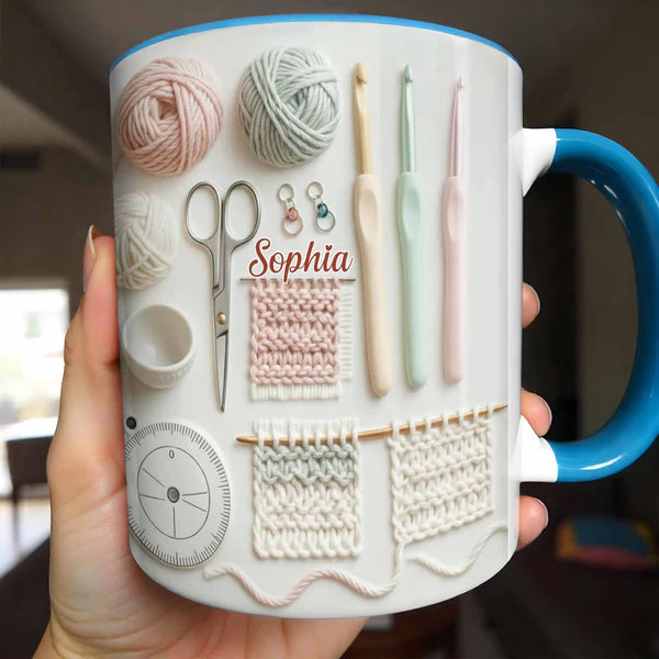 Love Crocheting - Personalized Accent Mug-Myprintsy
