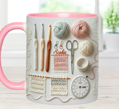 Love Crocheting - Personalized Accent Mug-Myprintsy