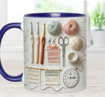 Love Crocheting - Personalized Accent Mug-Myprintsy