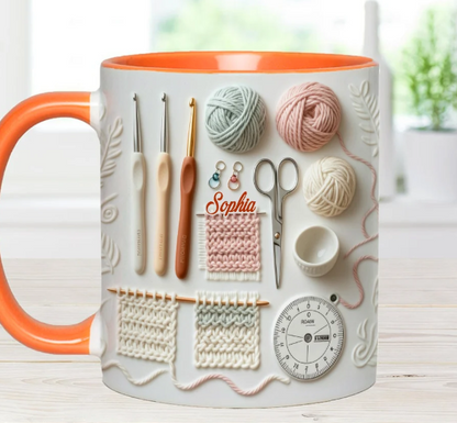 Love Crocheting - Personalized Accent Mug-Myprintsy