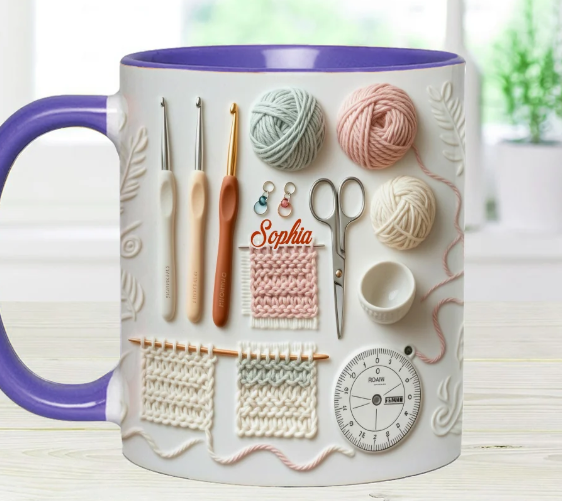 Love Crocheting - Personalized Accent Mug-Myprintsy