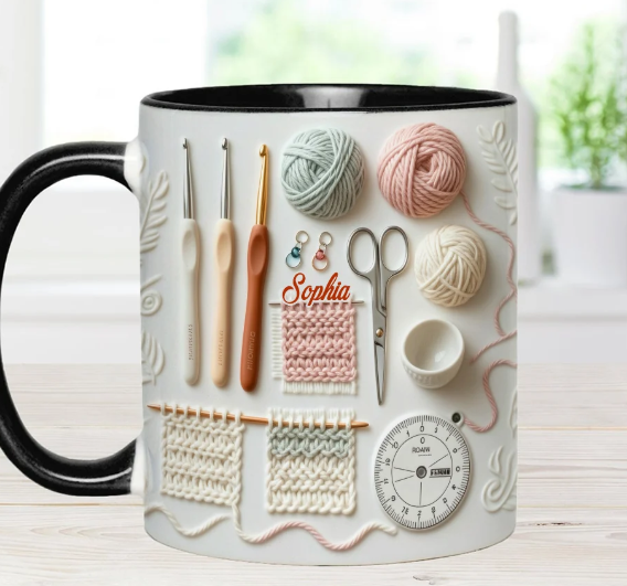 Love Crocheting - Personalized Accent Mug-Myprintsy