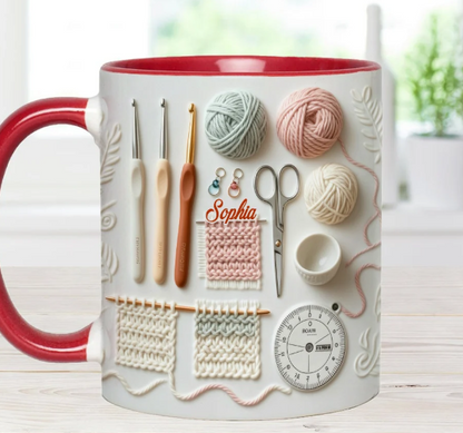Love Crocheting - Personalized Accent Mug-Myprintsy