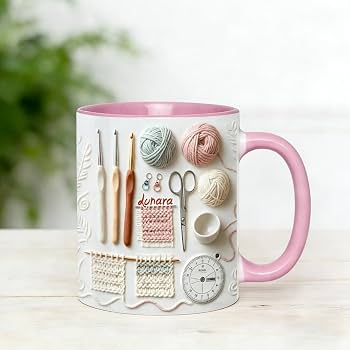Love Crocheting - Personalized Accent Mug-Myprintsy