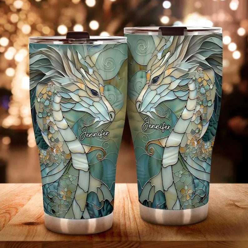 Love Dragons - Personalized Dragon Tumbler-Myprintsy