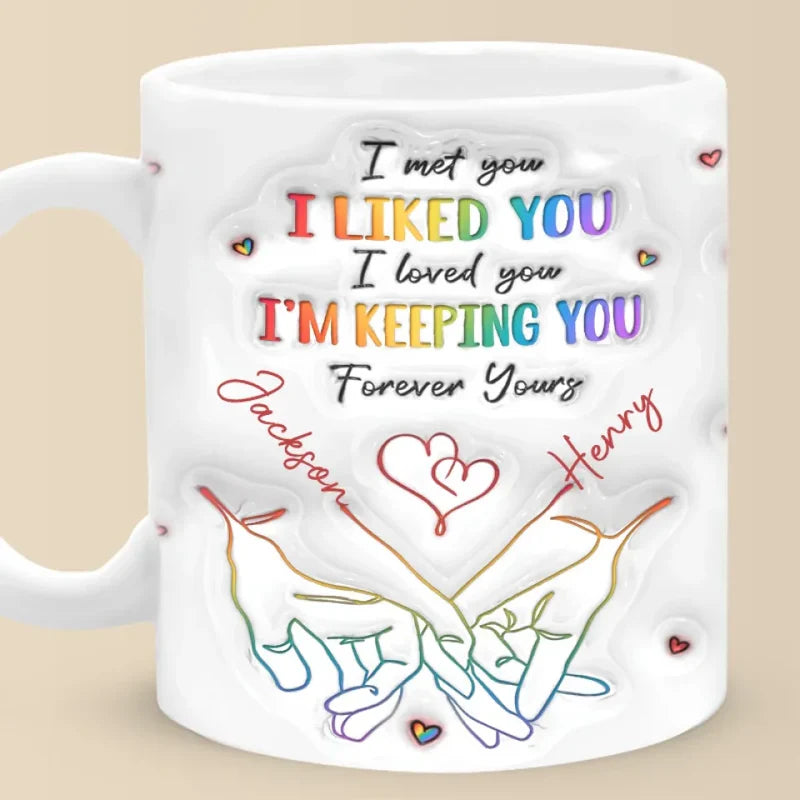 Love Knows No Gender - Personalized Ceramic Mug - Gift For LGBTQ+-Myprintsy
