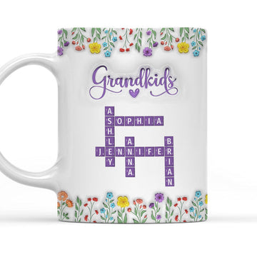 Love My Grandkids Crossword - Personalized 3D Mug-Myprintsy