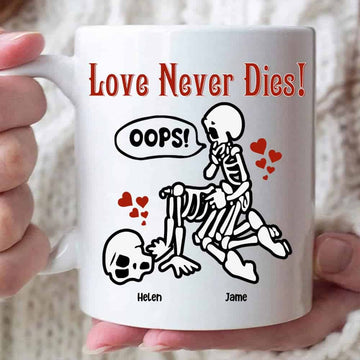 Love Never Dies, - Personalized Coffee Mug - Gift for Couple-Myprintsy