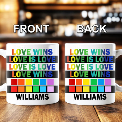 Love Wins, Love Is Love - Personalized Mug-Myprintsy