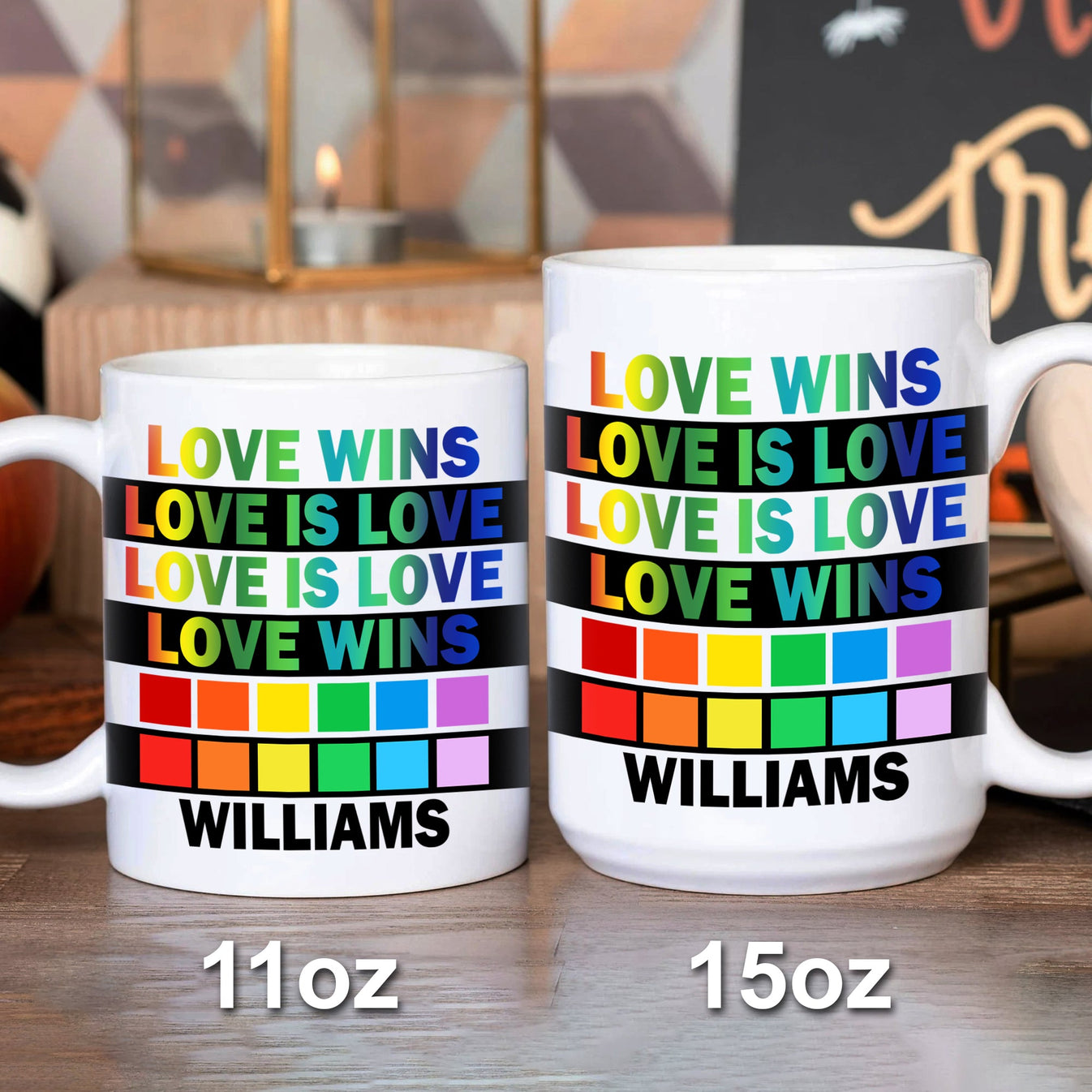 Love Wins, Love Is Love - Personalized Mug-Myprintsy