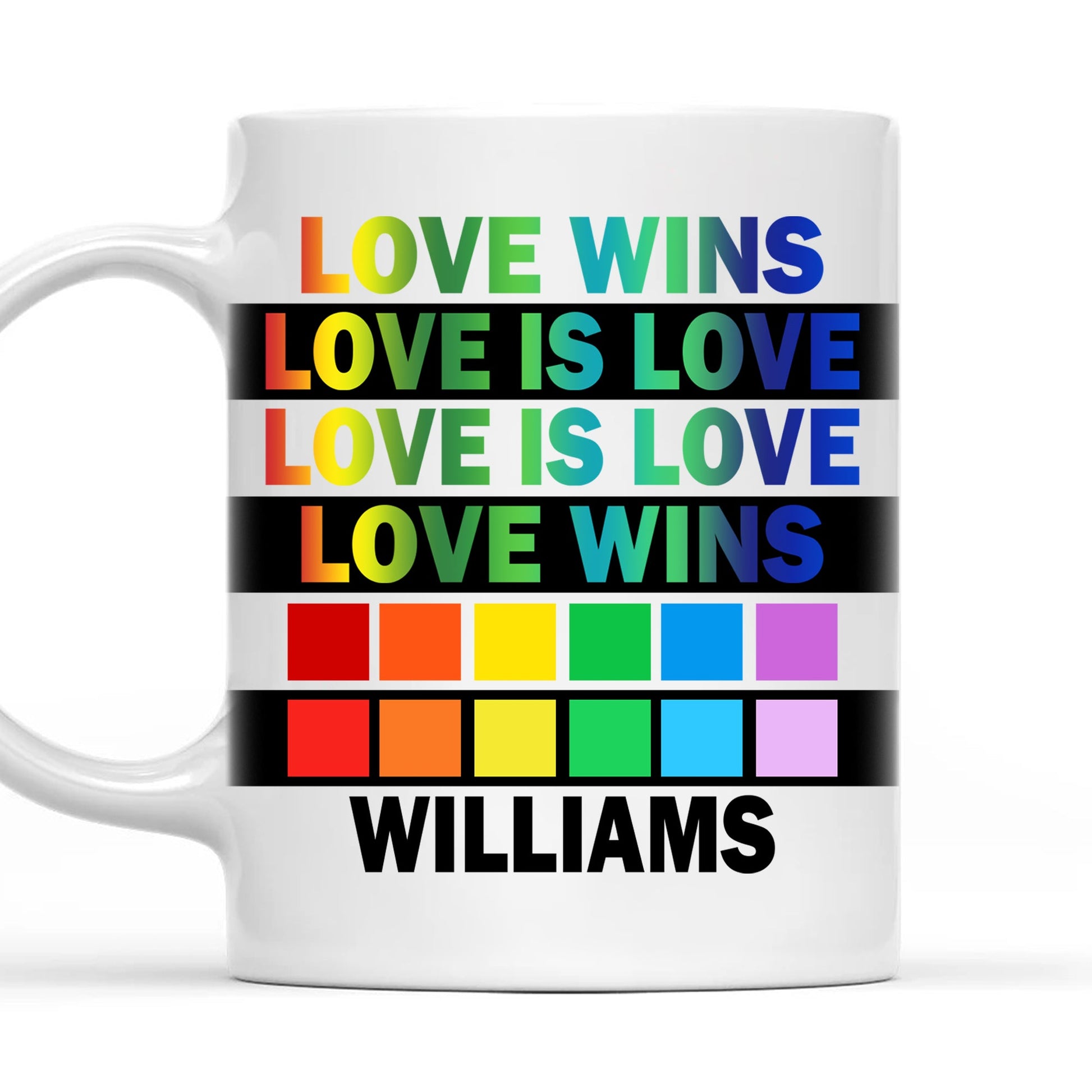 Love Wins, Love Is Love - Personalized Mug-Myprintsy