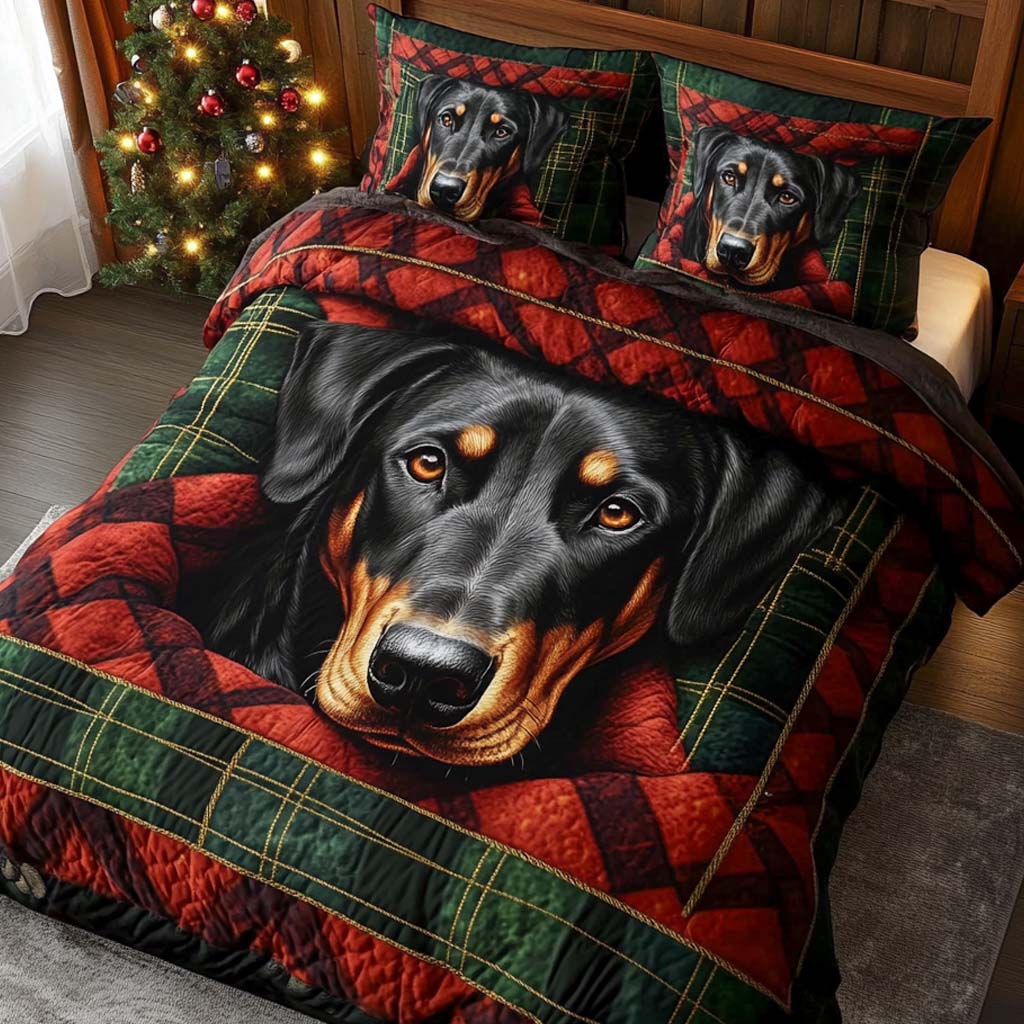Loyal Doberman -Piece Quilted Bedding Set VTQ-Myprintsy