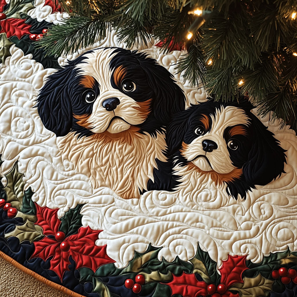 Loyal Heart Quilted Christmas Tree Skirt-Myprintsy