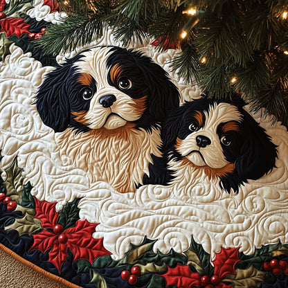 Loyal Heart Quilted Christmas Tree Skirt-Myprintsy
